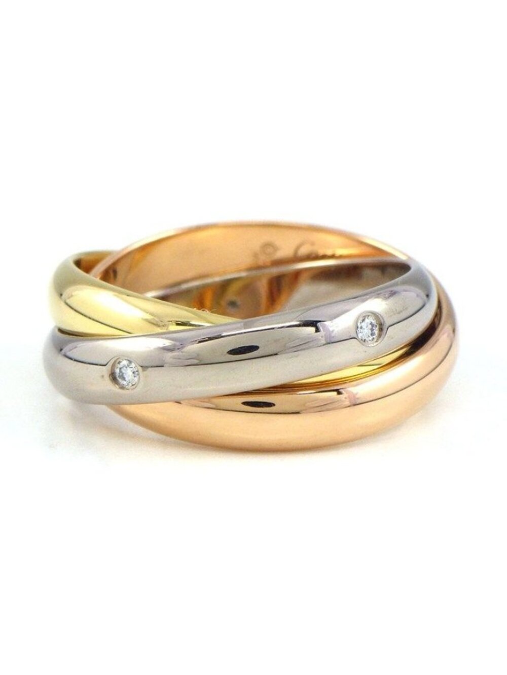 Cartier Ring Trinity Classic Model MM Three Color Diamond - Picture 2 of 11